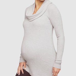 Cowl neck maternity sweater